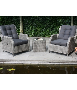 Кресло Toscana RELAX коричневое, с подушкой, с регулируемой спинкой и подставкой для ног: кресло (74*89*95), подставка (74*60*47)